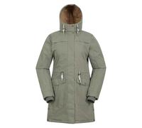 Mountain Warehouse Womens/Ladies Acorn Waterproof Borg Lined Padded Parka - Khaki Green - 8 UK - Khaki Green - 65% Cotton/35% Polyamide