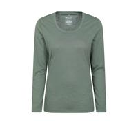 Mountain Warehouse Womens/Ladies Agra Slub Long-Sleeved Top (Khaki Green) - Size 10 UK