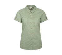 Mountain Warehouse Womens/Ladies Coconut Short-Sleeved Shirt - Light Khaki - 14 UK - Light Khaki - 100% Cotton