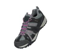 Mountain Warehouse Womens/Ladies Direction II Suede Wide Walking Shoes - Grey - 8 UK - Grey - 40% Leather/30% Textile/30% Synthetic