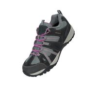 Mountain Warehouse Womens/Ladies Direction II Suede Wide Walking Shoes - Grey - Grey - 4 UK