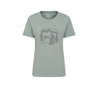 Mountain Warehouse Womens/Ladies Forest Bear Organic Loose Fit T-Shirt (Khaki Green) - Size 12 UK