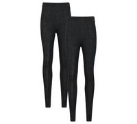 Mountain Warehouse Womens/Ladies Merino Wool Base Layer Bottoms (Pack of 2) - Black - 12 UK - Black