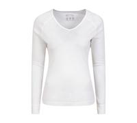 Mountain Warehouse Womens/Ladies Merino Wool V Neck Top (White) - Size 16 UK