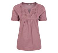 Mountain Warehouse Womens/Ladies Paris Embroidered Top (Dusky Purple) Cotton - Size 6 UK