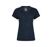 Mountain Warehouse Womens/Ladies Skye Slub Quick Dry T-Shirt - Navy - Navy - 18 UK - 100% Polyester