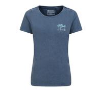 Mountain Warehouse Womens/Ladies St Davids Printed Organic T-Shirt (Blue) - Size 14 UK