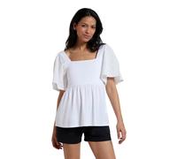 Mountain Warehouse Womens/Ladies Verona Broderie Sleeve Top (White) - Size 10 UK