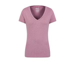 Mountain Warehouse Womens/Ladies Vitality V Neck T-Shirt - Pink - Pink - 12 UK - 90% Polyester/10% Elastane