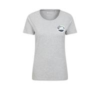 Mountain Warehouse Women's Lake District Tree Ring Organic T-Shirt - Grey - 22 UK - Grey