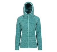 Mountain Warehouse Women's Lleyn II Melange Full Zip Hoodie - Teal - Teal - 16 UK - 100% Microfleece