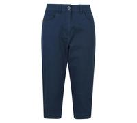 Mountain Warehouse Womens Marina Cropped Trousers - Navy - 10 UK - Navy - 98% Organic Cotton/2% Elastane