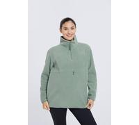 Mountain Warehouse Cosy Maternity Sherpa Half-Zip Fleece - Sherpa Lined Womens Anti-Pill Sweathshirt - For Spring Summer, Outdoors, Holiday, Walking & Hiking Khaki Women's Size 18