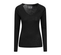 Mountain Warehouse Womens Merino Wool V Neck Top - Black - Black - 20 UK