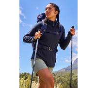 Mountain Warehouse Raso Womens Fleece - Soft Touch Ladies Sweater Top with Full Zip, Microfleece - Best for Daily Use, Outdoors & Travelling Navy Women's Size 12