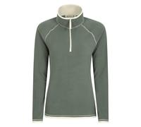 Mountain Warehouse Women's Montana Half Zip Fleece Top - Dark Green - 6 UK - Dark Green - 100% Polyester