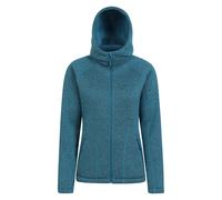 Mountain Warehouse Women's Nevis Faux Fur Lined Full Zip Hoodie - Dark Teal - Dark Teal - 14 UK