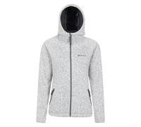 Mountain Warehouse Women's Nevis Faux Fur Lined Full Zip Hoodie - Grey - Grey - 12 UK - 100% Polyester