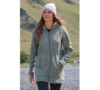 Mountain Warehouse Womens Nevis Fur Hoodie - Soft, Warm, Chin Guard & Fleece Lining with Adjustable Hood & Pockets- Ideal For Winter Light Khaki 10