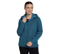 Mountain Warehouse Womens Nevis Fur Hoodie - Soft, Warm, Chin Guard & Fleece Lining with Adjustable Hood & Pockets- Ideal For Winter Dark Teal Women's Size 12