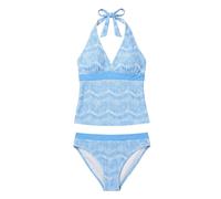 Mountain Warehouse Womens Ocean Notion Tankini Top - Bright Blue - 16 UK - Bright Blue - 85% Recycled Polyester/15% Elastane