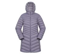 Mountain Warehouse Florence Womens Long Padded Jacket - Lightweight, Water Resistant Puffer Rain Coat, Warm -30C Heat Rating - Autumn, Winter, Outdoor Dusky Purple Women's Size 8