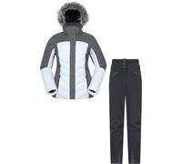 Mountain Warehouse Womens Padded Ski Jacket & Pant Set - White - White - Size: 24