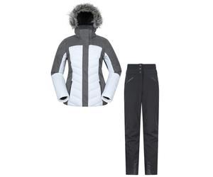 Mountain Warehouse Womens Padded Ski Jacket & Trousers Set - White - 22 UK - White - 100% Mixed
