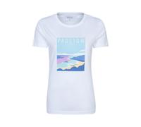 Mountain Warehouse Womens Padstow Short-Sleeved T-Shirt - White - 14 UK - White - 100% Organic Cotton