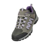 Mountain Warehouse Womens Path Waterproof Outdoor Walking Shoes - Grey - 8 UK - Grey - 80% Moulded Rubber/20% Mesh