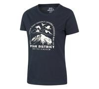 Mountain Warehouse Womens Peak District Printed T-Shirt - Indigo - 10 UK - Indigo - 100% Organic Cotton