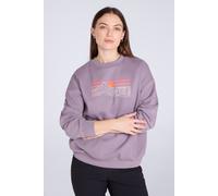 Mountain Warehouse Womens Printed Sweatshirt Casual Relaxed Fit Comfortable Crew Neck Pullover Top Purple Cotton - Size 18 UK