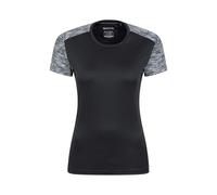 Mountain Warehouse Womens Pro Reflective Running T-Shirt - Black - 4 UK - Black - 100% Polyester