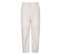 Mountain Warehouse Womens Quest Zip-Off Hiking Trousers - Light Grey - 6 UK - Light Grey - 65% Polyester/35% Cotton