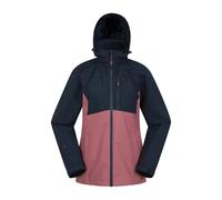 Mountain Warehouse Womens Rainforest II Extreme Colour Block Waterproof Jacket - Navy - 12 UK - Navy