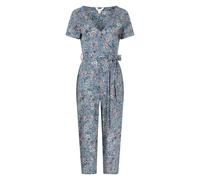 Mountain Warehouse Womens Santorini Floral Wrap Jumpsuit - Grey - Grey - 8 UK - 95% Cotton/5% Elastane