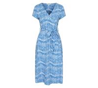 Mountain Warehouse Womens Santorini Wrap Midi Dress - Bright Blue - 8 UK - Bright Blue - 95% Cotton/5% Elastane