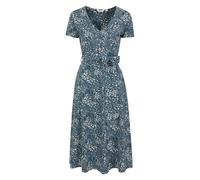 Mountain Warehouse Women's Santorini Wrap Midi Dress - Dark Blue - Dark Blue - 14 UK - 95% Cotton/5% Elastane