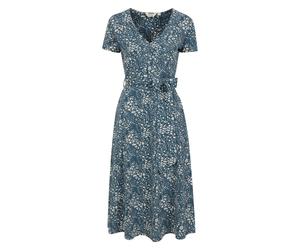 Mountain Warehouse Women's Santorini Wrap Midi Dress - Dark Blue - Dark Blue - 14 UK - 95% Cotton/5% Elastane