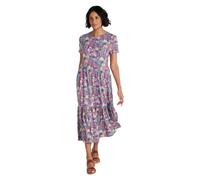 Mountain Warehouse Womens Sardinia Floral UV Tiered Dress - Multicoloured - 18 UK - Multicoloured - 93% Viscose/7% Elastane