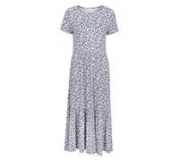 Mountain Warehouse Womens Sardinia Flowers Tiered Dress - Grey - Grey - 12 UK - 96% Viscose/4% Elastane