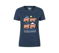 Mountain Warehouse Womens Scottish Weather Forecast T-Shirt - Navy - 14 UK - Navy - 100% Cotton