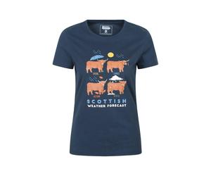 Mountain Warehouse Womens Scottish Weather Forecast T-Shirt - Navy - 14 UK - Navy - 100% Cotton