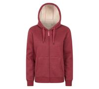 Mountain Warehouse Women's Sherpa Lined Hoodie Warm Full Zip Hooded Sweater