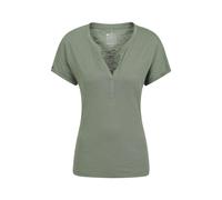 Mountain Warehouse Womens Skye Slub T-Shirt - Khaki Green - 12 UK - Khaki Green - 100% Polyester