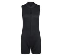 Mountain Warehouse Womens Sleeveless Shorty Wetsuit - Neoprene Swimwear with Flat Seams & High Collar - Spring Summer Beach, Swimming, Diving, Water Sports Jet Black (Sleeveless) Women's Size 20-22