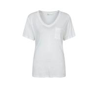 Mountain Warehouse Womens Slub Linen Blend T-Shirt - Cream - 14 UK - Cream - 55% Viscose/45% Linen