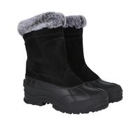 Mountain Warehouse Womens Snowdrift Suede Faux Fur Lined Snow Boots - Black - 6 UK - Black - 100% Mixed