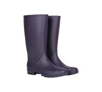 Mountain Warehouse Women's Splash Wellington Boots - Dark Purple - 5 UK - Dark Purple - 45% Pvc/45% Textile/10% EVA