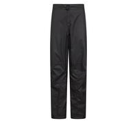 Mountain Warehouse Spray Womens Waterproof Over Trousers - IsoDry, Mesh Lined, Taped Seams, Rain Pants - Autumn, Winter, Travel, Festival, Cycling Black (Short) Women's Size 4